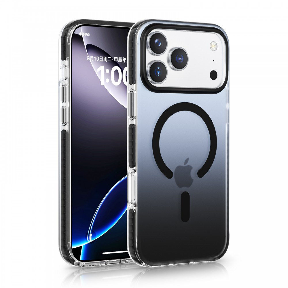 iPhone 17 Pro mágneses tok, Fekete-átlátszó (CEL-MAG-IPH17PR-BKTP)