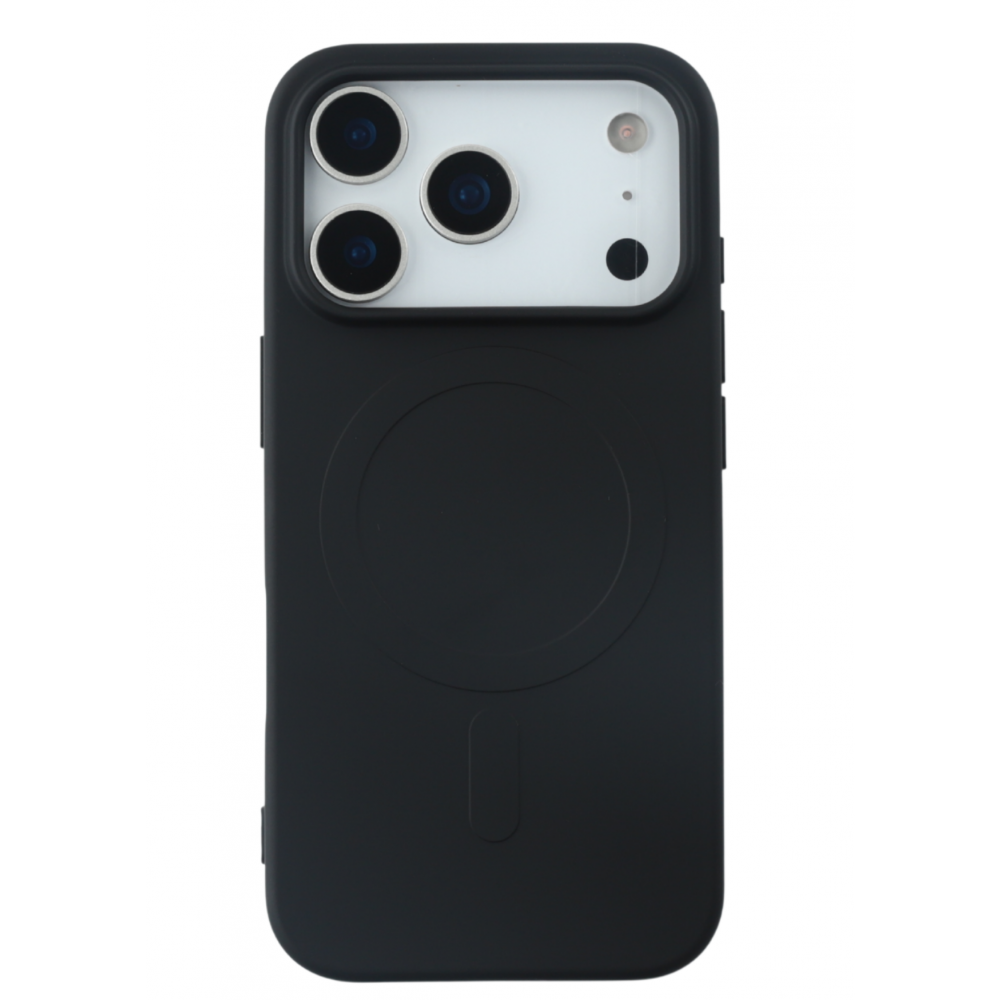 iPhone 17 Pro mágneses szilikon tok, Fekete (CEL-MAG-IPH17PR-BK)