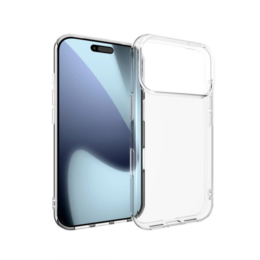 iPhone 17 Pro vékony TPU szilikon hátlap,Átlátszó (TPU-IPH17PR-TP)
